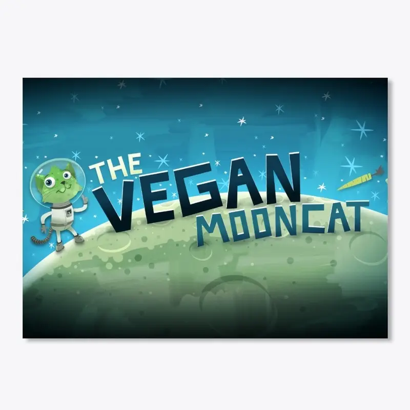 The Vegan Mooncat Sticker